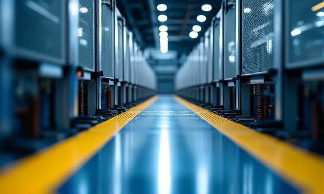 Modern automated manufacturing assembly line