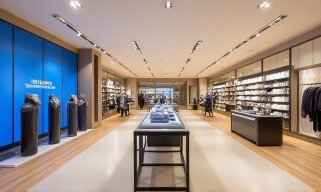 Modern retail storefront interior with minimalist design